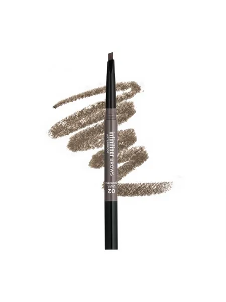 Mon Reve Infiniliner Gel Brow Pencil - Αδιάβροχο Μηχανικό Μολύβι Φρυδιών 0.3g #02 Light Brunette