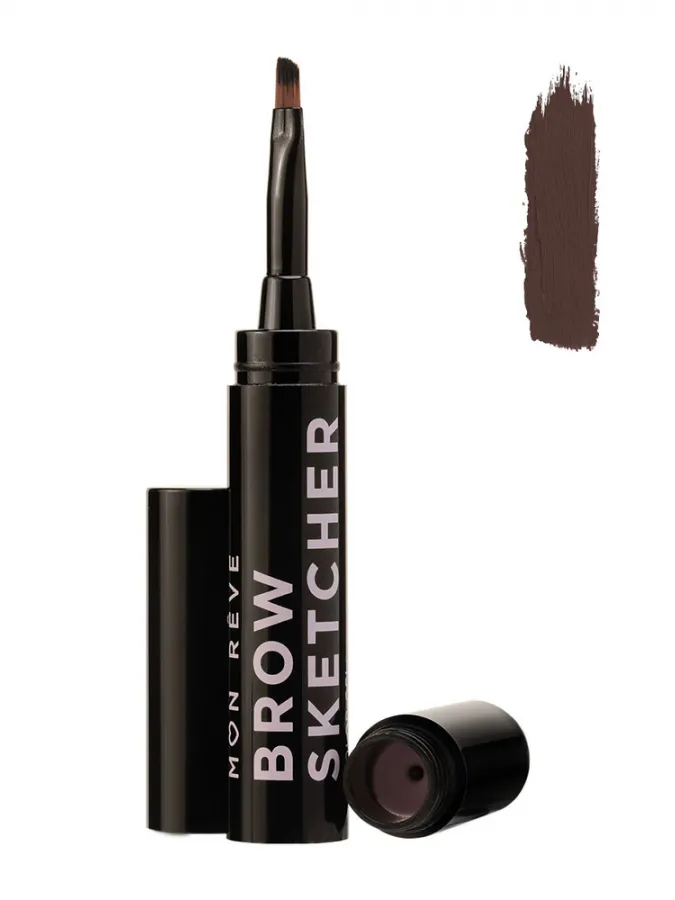 Mon Reve Brow Sketcher - Μακράς Διάρκειας Αδιάβροχο Τζελ Φρυδιών 1.6gr #04 Dark Brown