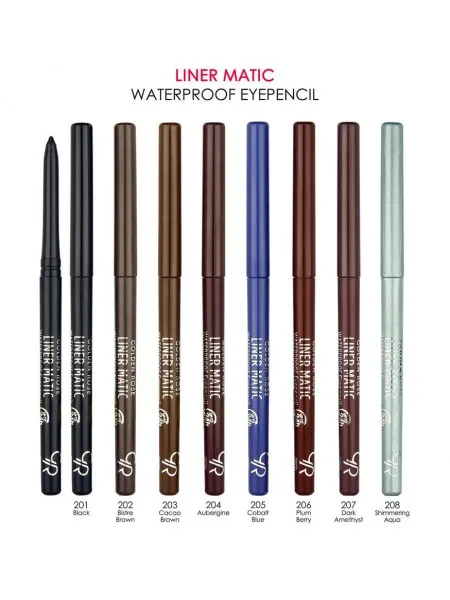 Golden Rose Liner Matic Waterproof Eye Pencil - Αδιάβροχο Μηχανικό Μολύβι Ματιών – #201 BLACK