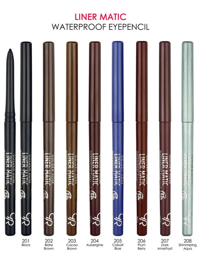 Golden Rose Liner Matic Waterproof Eye Pencil - Αδιάβροχο Μηχανικό Μολύβι Ματιών – #201 BLACK