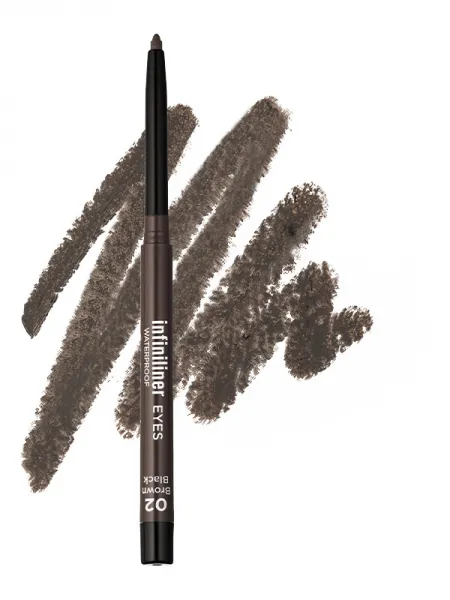 Mon Reve Infiniliner Eye Gel Pencil - Αδιάβροχο Μηχανικό Μολύβι Ματιών Μακράς Διάρκειας 1.2gr – #02 Brown Black