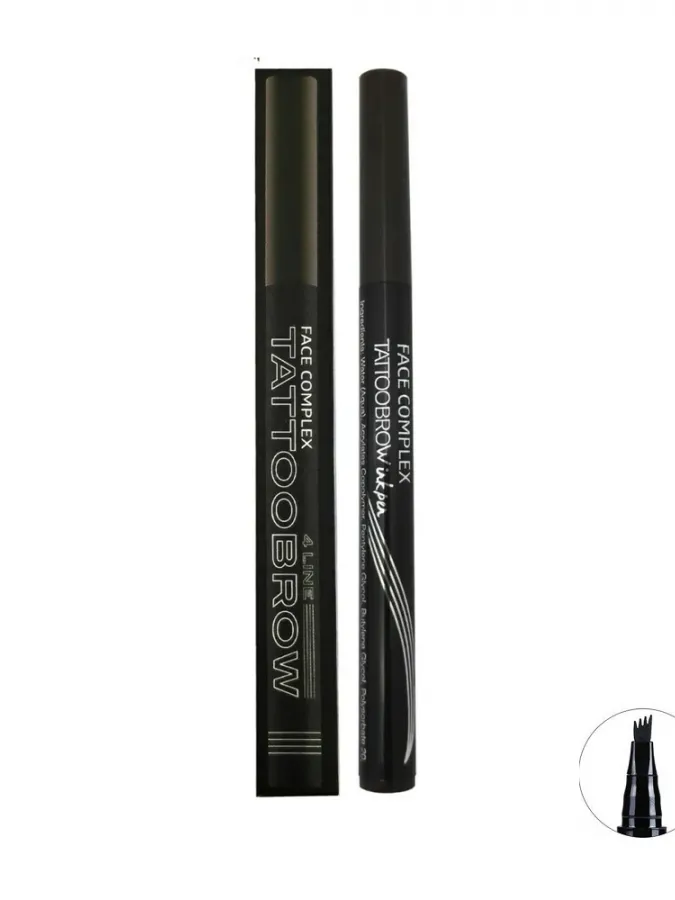 Face Complex Tatto Brow 4 Line Eyebrow pencil – #Black Face Complex Tatto Brow 4 Line Eyebrow pencil – #Black