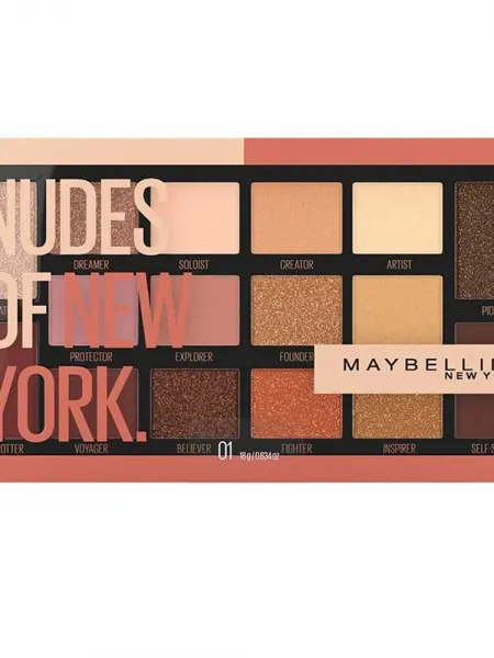 Maybelline Nudes of New York Παλέτα Σκιών - 16 Ουδέτερες Αποχρώσεις (#Nudes of New York)