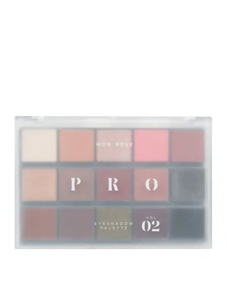 Mon Reve Pro Eyeshadow Palette - Παλέτα Σκιών 15 Αποχρώσεων 15gr #Vol 02