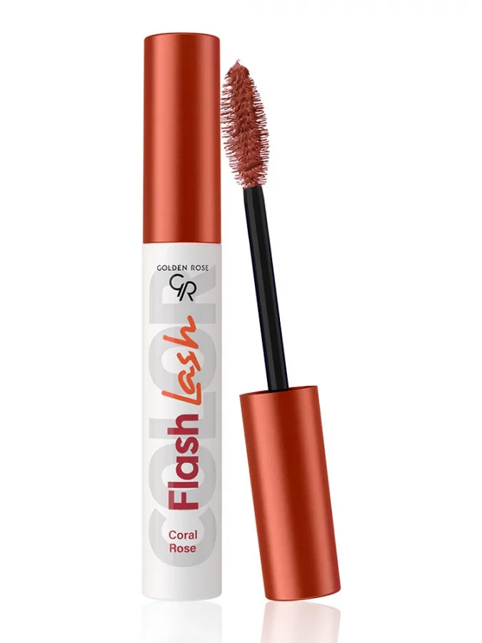 Golden Rose Flash Lash Colored Mascara 9ml #06 CORAL ROSE Golden Rose Flash Lash Colored Mascara 9ml #06 CORAL ROSE