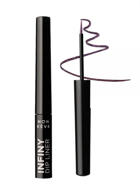Mon Reve Infiny Dip Liner - Αδιάβροχο Υγρό Eyeliner Μεγάλης Διάρκειας 2ml #03 Funky Eggplant