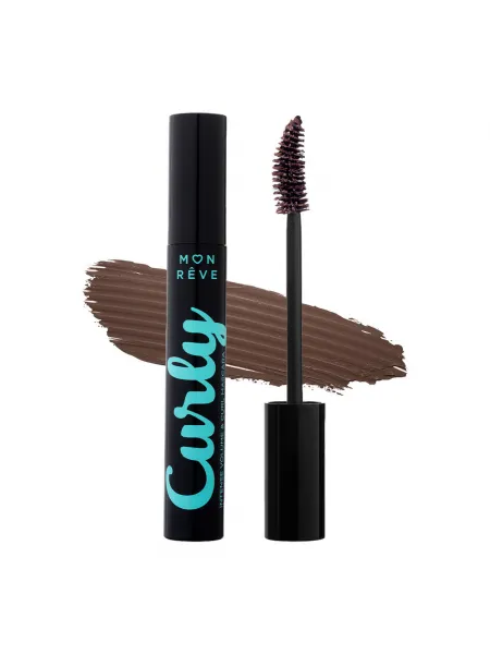 Mon Reve Curly Mascara - Μάσκαρα για Μήκος, Καμπύλη & Όγκο 12ml #02 Real Brown