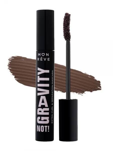 Mon Reve Gravity Not! Mascara - Μάσκαρα για Έντονο Όγκο & Διαχωρισμό 12ml #02 Real Brown