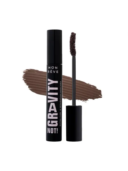 Mon Reve Gravity Not! Mascara - Μάσκαρα για Έντονο Όγκο & Διαχωρισμό 12ml #02 Real Brown