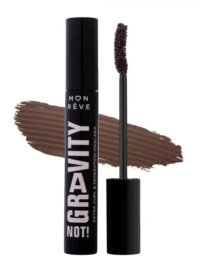 Mon Reve Gravity Not! Mascara - Μάσκαρα για Έντονο Όγκο & Διαχωρισμό 12ml #02 Real Brown