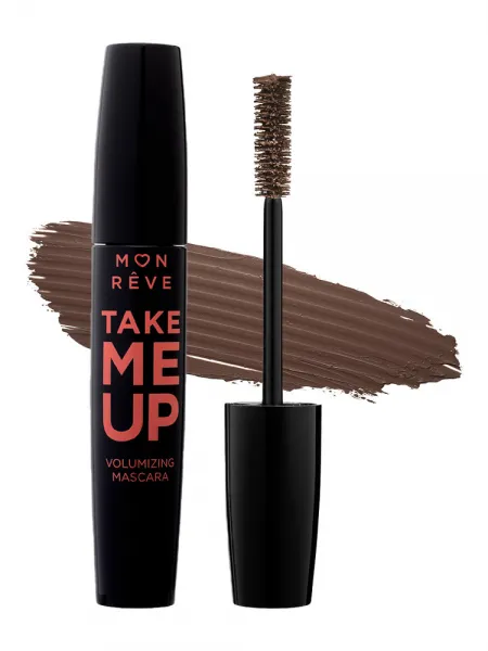 Mon Reve Take Me Up Mascara - Μάσκαρα για Όγκο & Μήκος 11ml #02 Real Brown