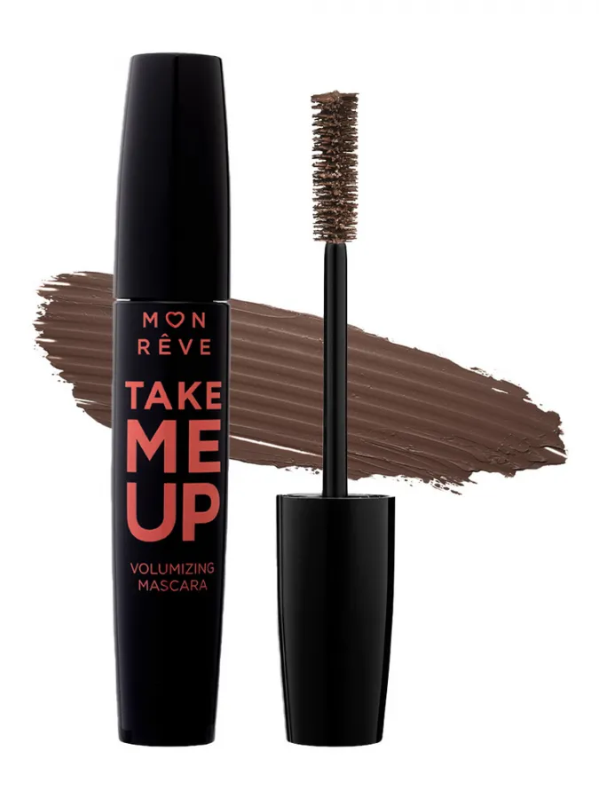 Mon Reve Take Me Up Mascara - Μάσκαρα για Όγκο & Μήκος 11ml #02 Real Brown