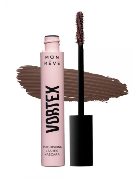 Mon Reve Vortex Mascara - Μάσκαρα για Έντονο Όγκο & Απόλυτο Διαχωρισμό 12ml #02 Real Brown