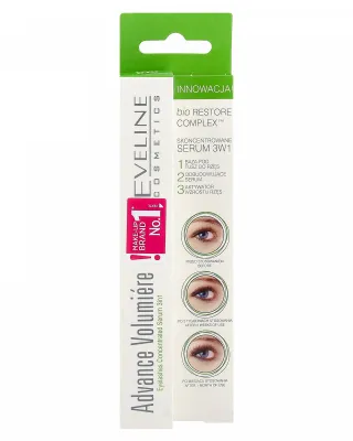 Eveline Advance Volumiere 3in1 Eyelash Serum 10ml – Ορός Βλεφαρίδων, Ενεργοποιητής Ανάπτυξης & Βάση Μάσκαρας