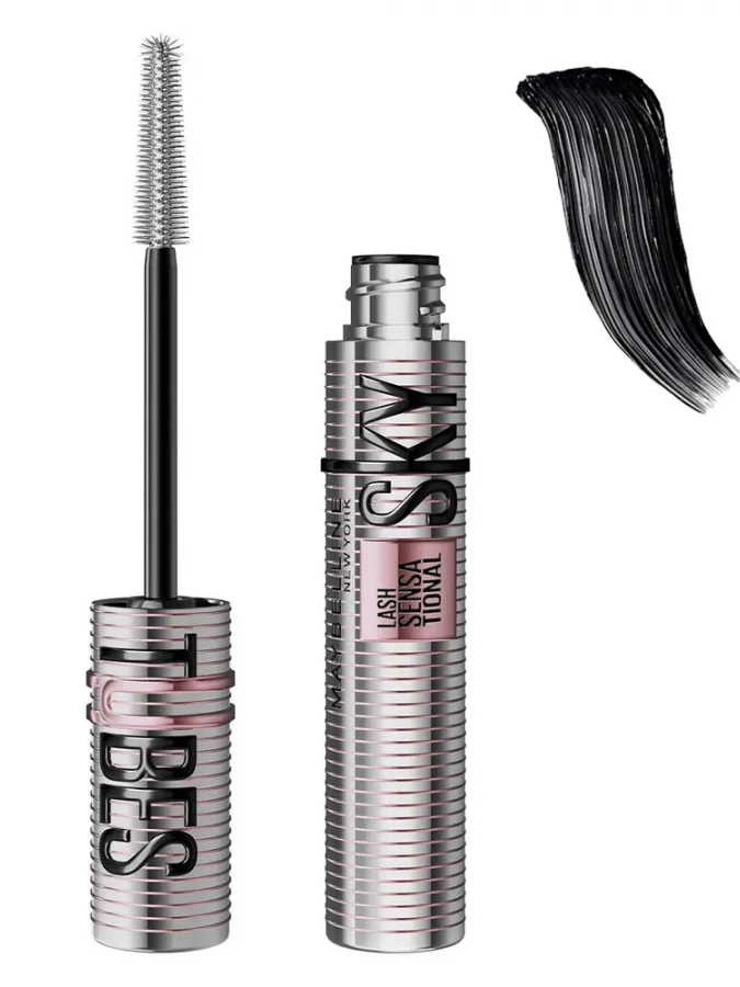Maybelline Lash Sensational Sky Tubes Tubing Μάσκαρα για Μήκος 24H – Very Black