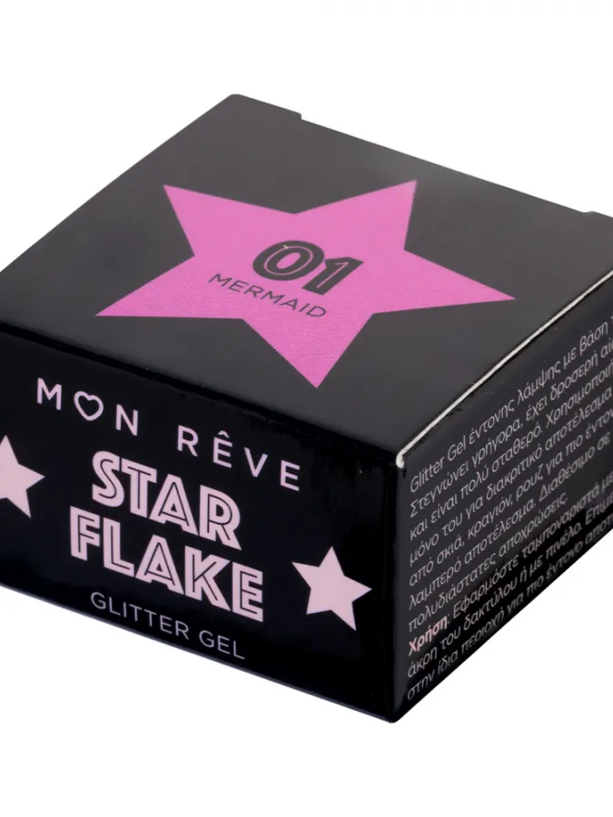 Mon Reve Starflake Glitter Gel - Gel Πολλαπλών Χρήσεων για Έντονη Λάμψη 4gr #01 MERMAID