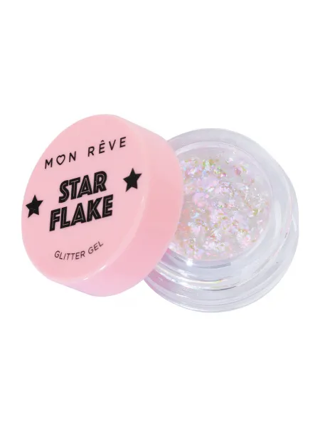 Mon Reve Starflake Glitter Gel - Gel Πολλαπλών Χρήσεων για Έντονη Λάμψη 4gr #01 MERMAID