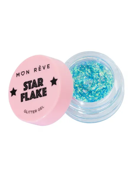 Mon Reve Starflake Glitter Gel - Gel Πολλαπλών Χρήσεων για Έντονη Λάμψη 4gr #02 HONEYMOON