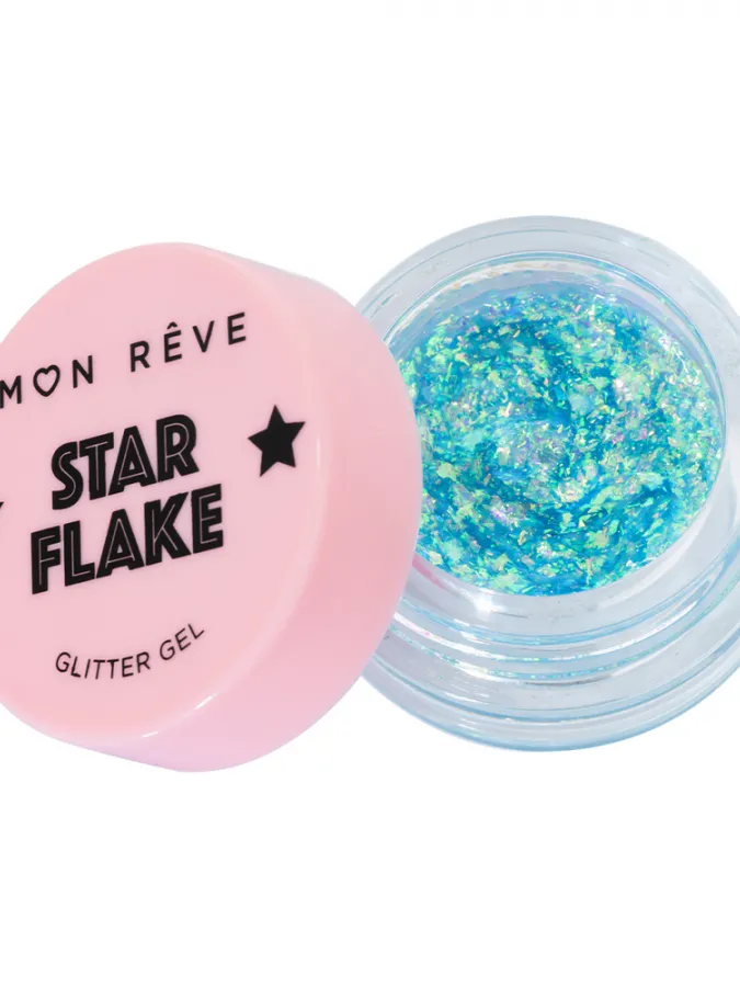 Mon Reve Starflake Glitter Gel - Gel Πολλαπλών Χρήσεων για Έντονη Λάμψη 4gr #02 HONEYMOON
