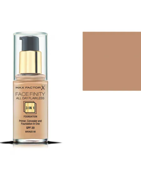 Max Factor Facefinity 3 in 1 Foundation SPF20 30ml  (80 Bronze)
