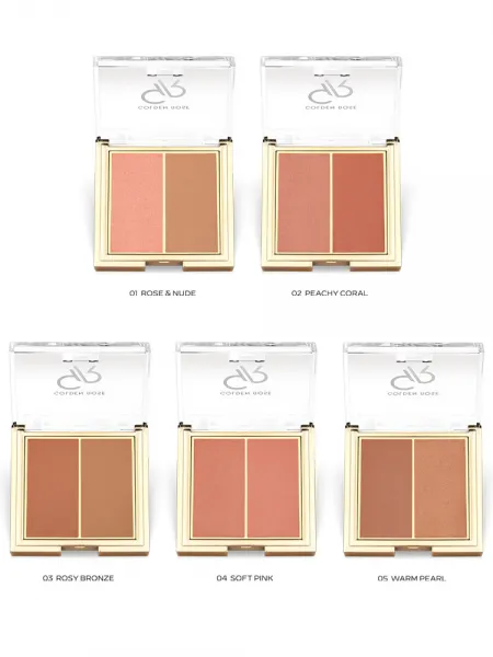 Golden Rose Iconic Blush Duo 6g – #02 PEACHY CORAL