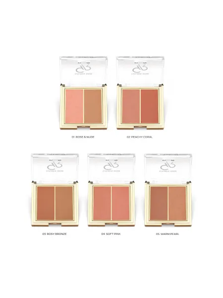 Golden Rose Iconic Blush Duo 6g – #01 ROSE & NUDE