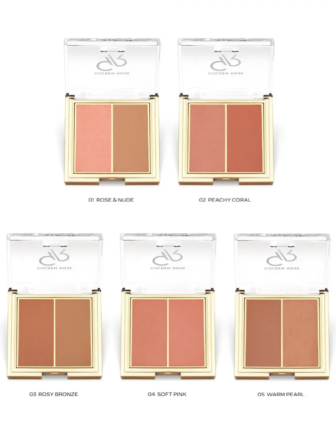 Golden Rose Iconic Blush Duo 6g – #02 PEACHY CORAL