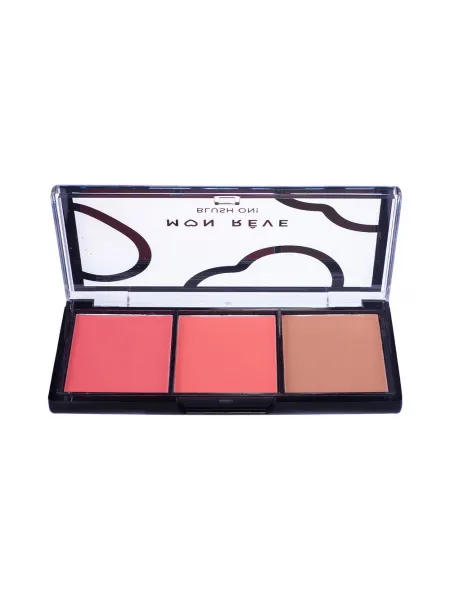Mon Reve Blush On! - Τριπλή Παλέτα Ρουζ 9.9gr #01 Peachy