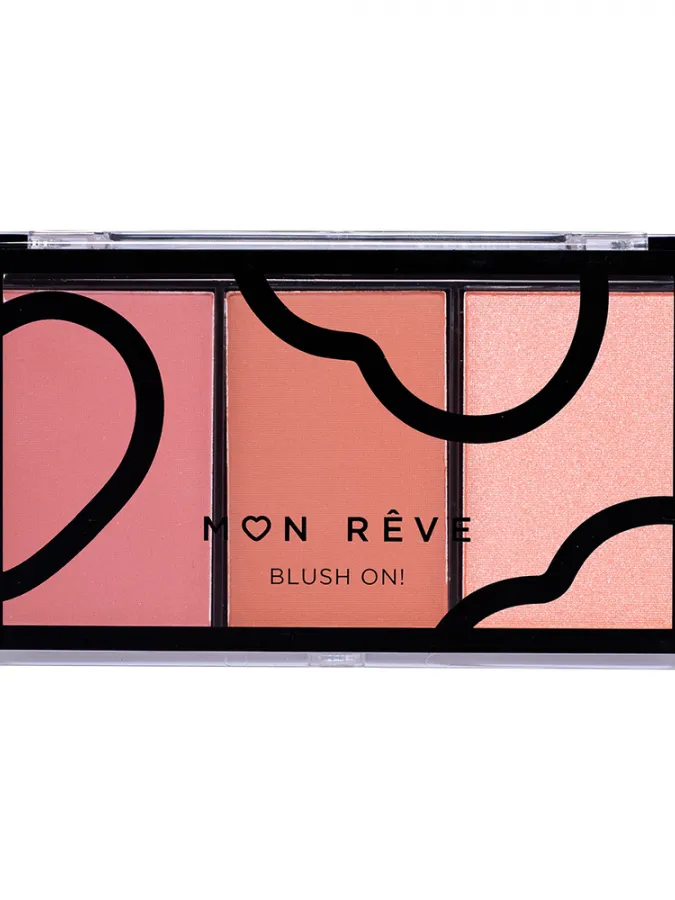Mon Reve Blush On! - Τριπλή Παλέτα Ρουζ 9.9gr #02 Earthy