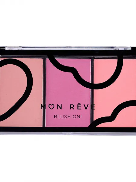Mon Reve Blush On! - Τριπλή Παλέτα Ρουζ 9.9gr #03 Plum