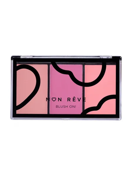 Mon Reve Blush On! - Τριπλή Παλέτα Ρουζ 9.9gr #03 Plum