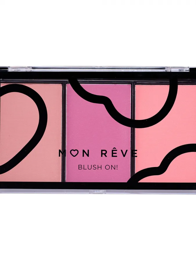 Mon Reve Blush On! - Τριπλή Παλέτα Ρουζ 9.9gr #03 Plum