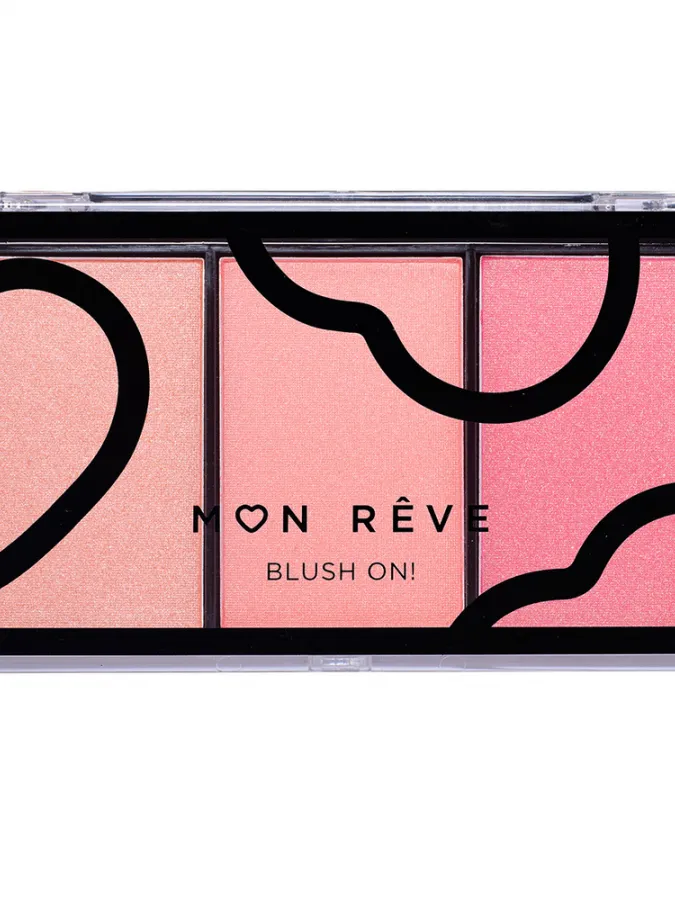 Mon Reve Blush On! - Τριπλή Παλέτα Ρουζ 9.9gr #04 Pink