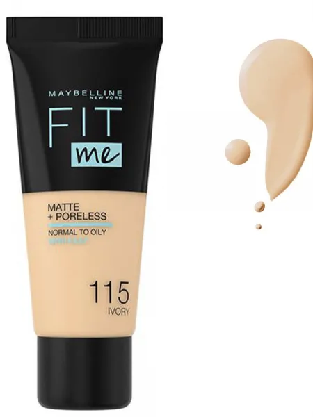 Maybelline Fit Me Matte + Poreless Foundation 30ml #115 Ivory