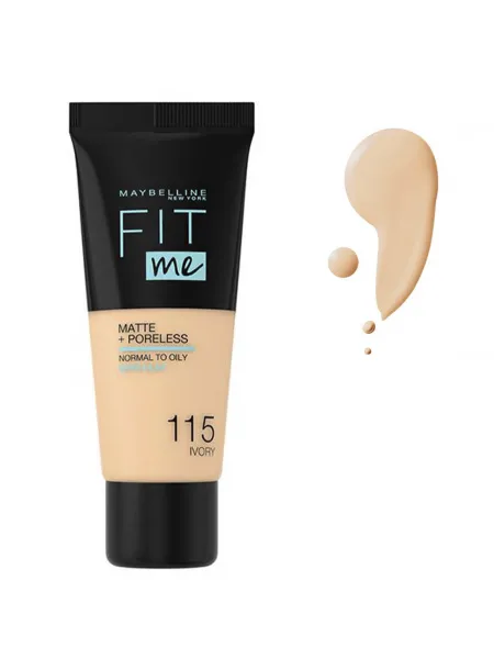 Maybelline Fit Me Matte + Poreless Foundation 30ml #115 Ivory