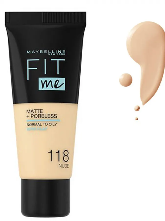 Maybelline Fit Me Matte + Poreless Foundation 30ml #118 Nude
