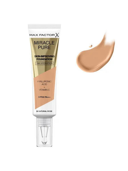 Max Factor Miracle Miracle Pure SPF30 Skin Improving Foundation 30ml - 050 Natural Rose