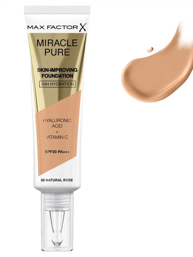 Max Factor Miracle Miracle Pure SPF30 Skin Improving Foundation 30ml - 050 Natural Rose