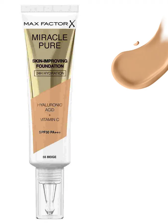 Max Factor Miracle Miracle Pure SPF30 Skin Improving Foundation 30ml - 055 Beige