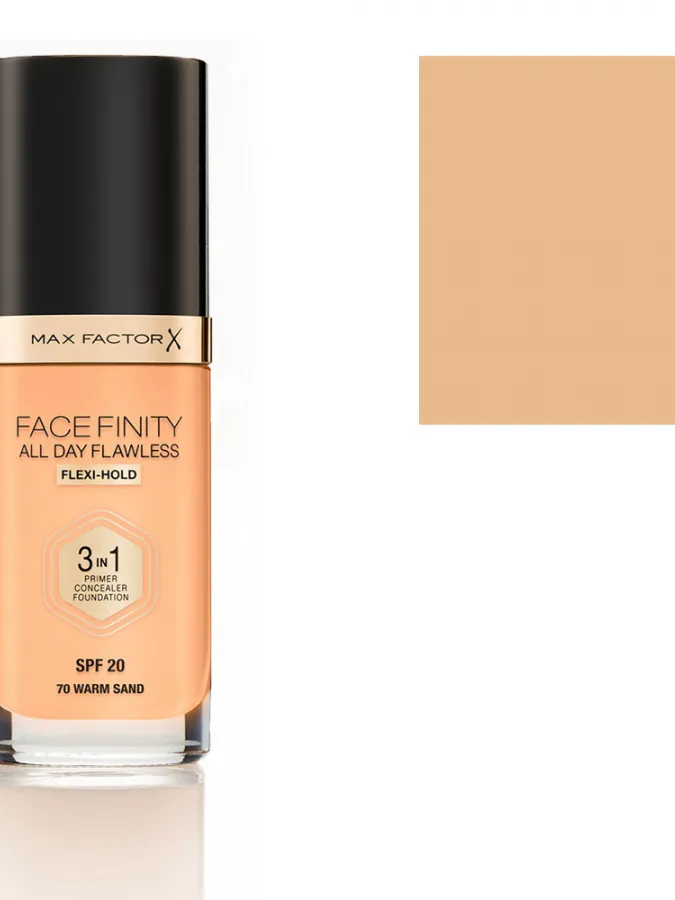 Max Factor Facefinity 3 in 1 Foundation SPF20 30ml  (70 Warm Sand)