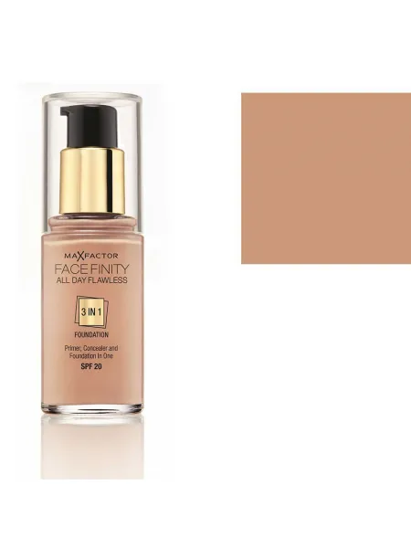 Max Factor Facefinity 3 in 1 Foundation SPF20 30ml  (77 Soft Honey)