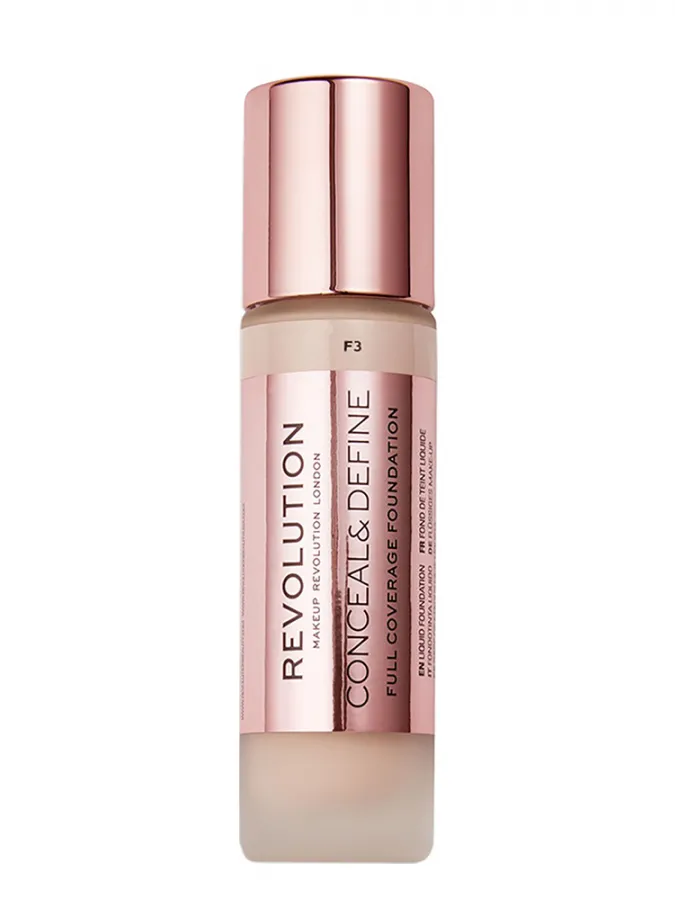 Makeup Revolution Conceal & Define Full Coverage Foundation 23ml #F3 Makeup Revolution Conceal & Define Full Coverage Foundation 23ml #F3