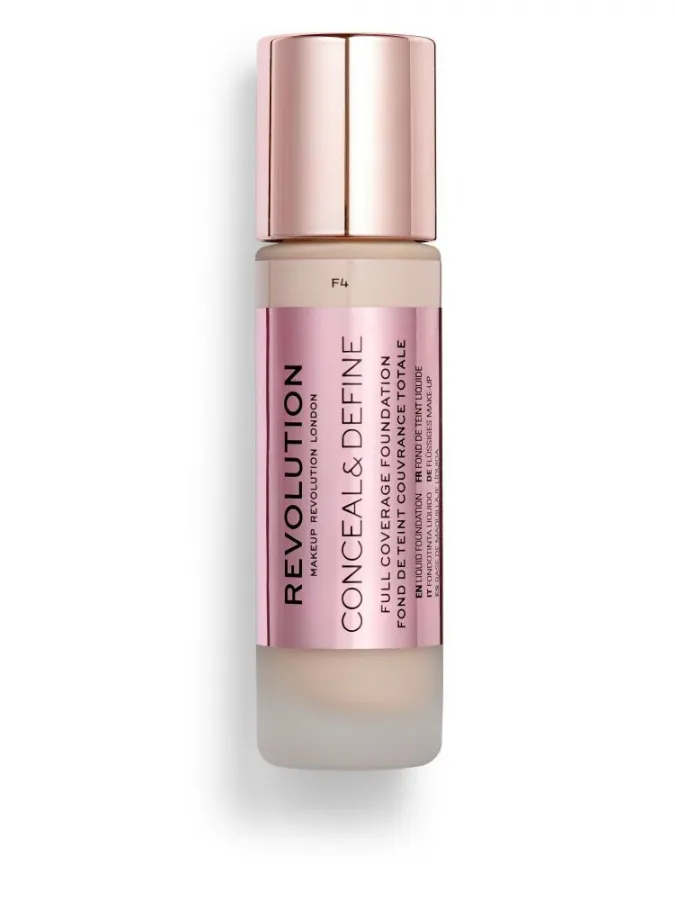Makeup Revolution Conceal & Define Full Coverage Foundation 23ml #F4