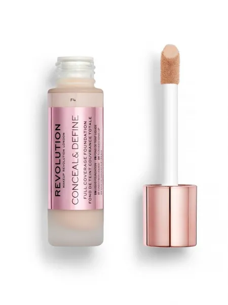 Makeup Revolution Conceal & Define Full Coverage Foundation 23ml #F4