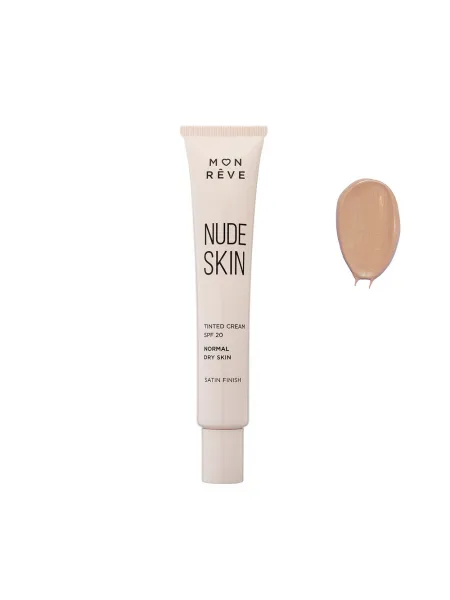 Mon Reve Nude Skin Normal to Dry Skin SPF 20 - Ενυδατική Κρέμα με Χρώμα για Φυσική Κάλυψη 30ml #102 (MEDIUM)