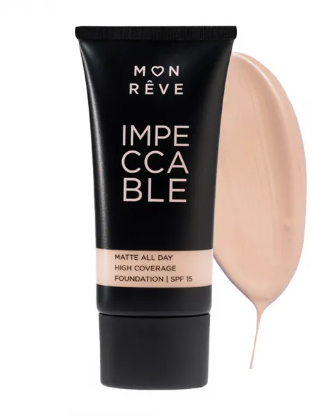 Mon Reve Impeccable Foundation 30ml - Υψηλή Κάλυψη & Ματ Φινίρισμα #101