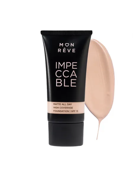 Mon Reve Impeccable Foundation 30ml - Υψηλή Κάλυψη & Ματ Φινίρισμα #101