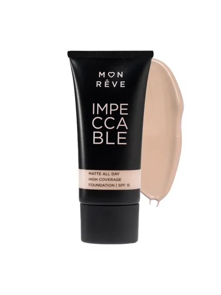 Mon Reve Impeccable Foundation 30ml - Υψηλή Κάλυψη & Ματ Φινίρισμα #102