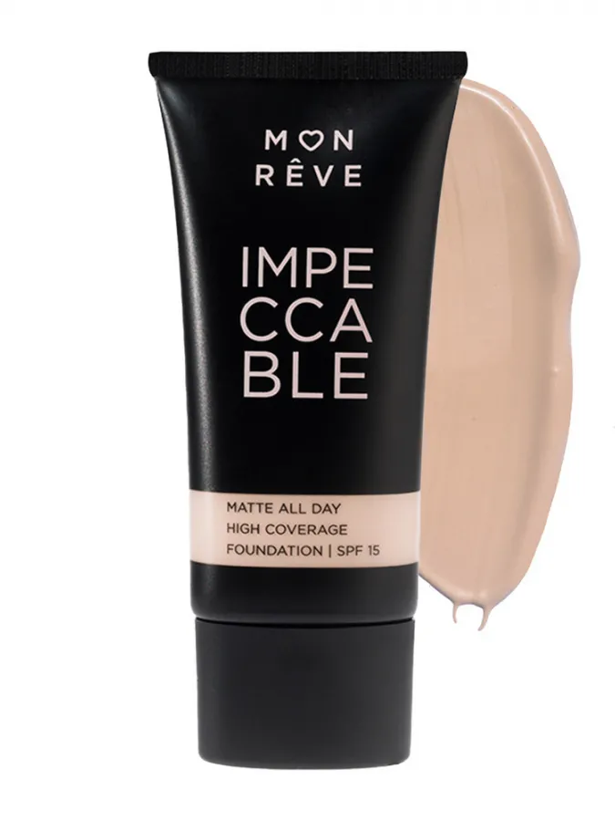 Mon Reve Impeccable Foundation 30ml - Υψηλή Κάλυψη & Ματ Φινίρισμα #102
