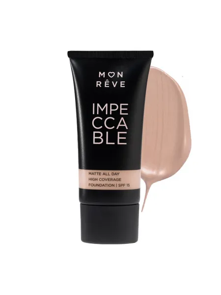 Mon Reve Impeccable Foundation 30ml - Υψηλή Κάλυψη & Ματ Φινίρισμα #104